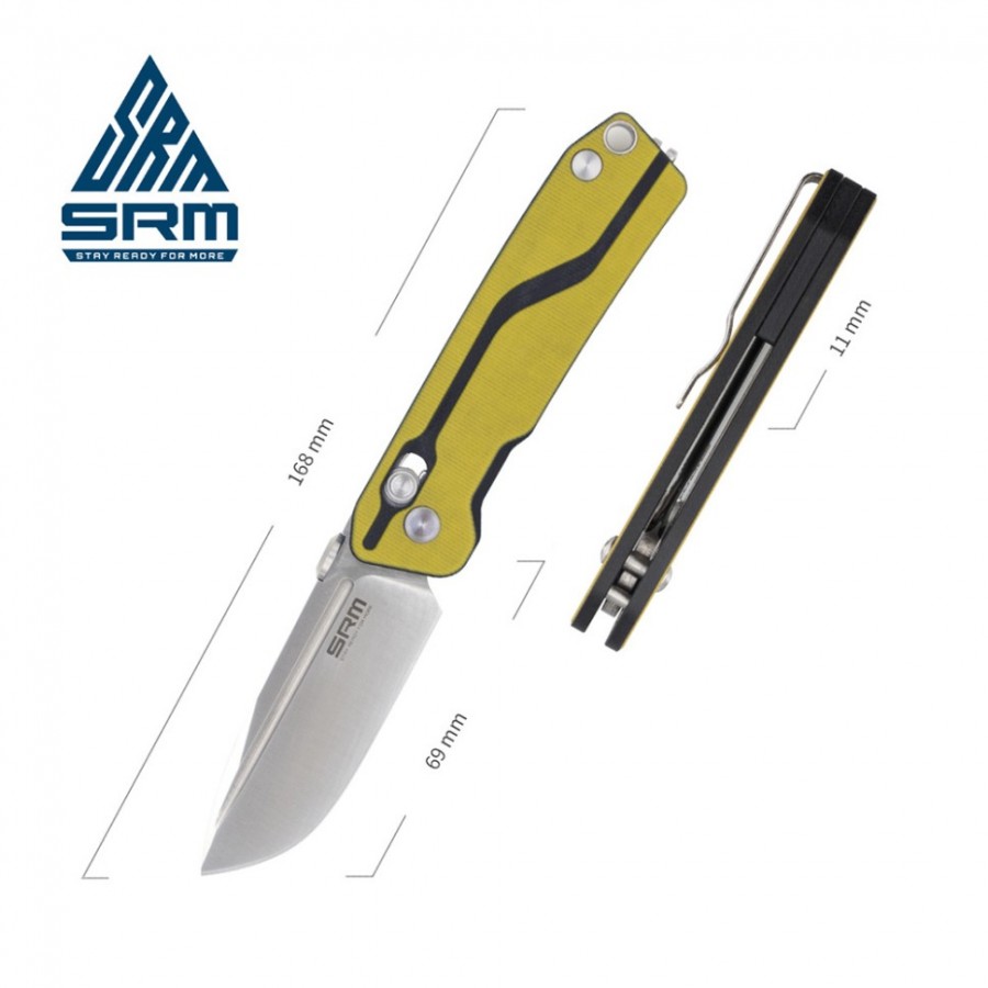 Нож складной SRM Rubik 7228 желтый Нож складной SRM Rubik 7228 желтый