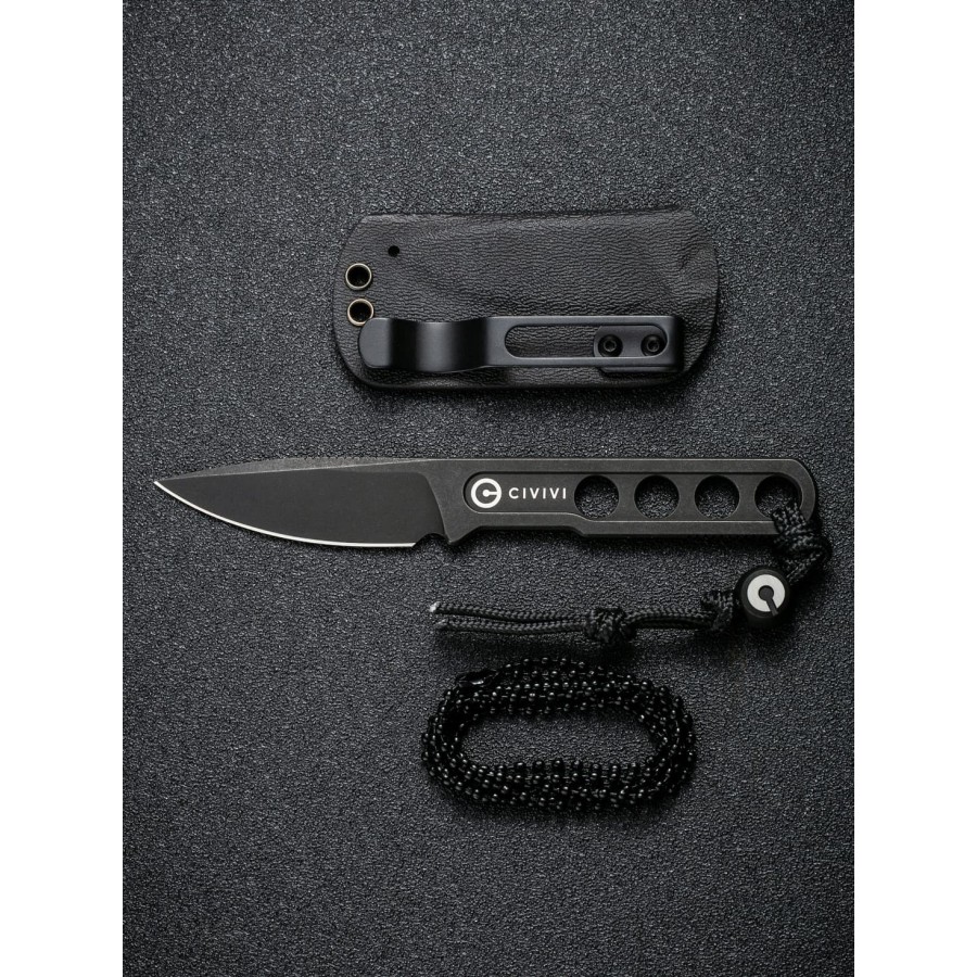 Нож CIVIVI Fixed Blade Circulus 10Cr15CoMoV Steel Black Stonewashed Handle Ostap Hel Design