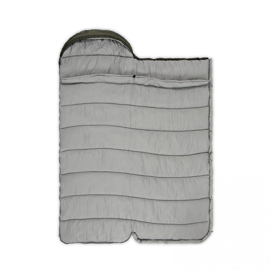 Спальный мешок Naturehike U250 U Series Twine Cotton зелёный, молния слева