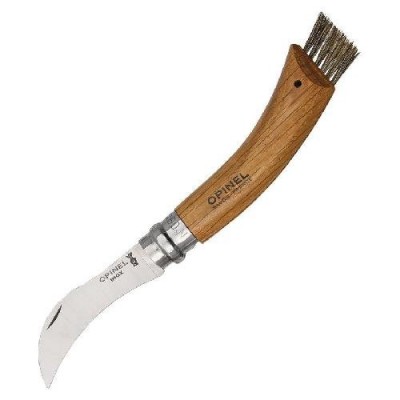 Нож грибника Opinel №8,  нержавеющая сталь, рукоять дуб, чехол, деревянный футляр, 001327