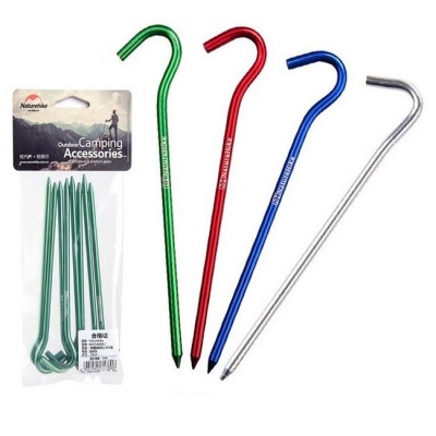 Колышки Naturehike NH15A008-I алюминиевые  для палатки (8 шт.) 18 см, красный, 6927595717806-R
