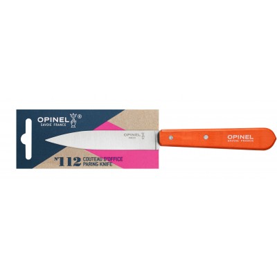 Нож столовый Opinel №112, деревянная рукоять, блистер, нержавеющая сталь, оранжевый, 001916