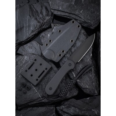 Нож CIVIVI Fixed Blade Elementum D2 Steel Black Stonewash Handle G10 Black