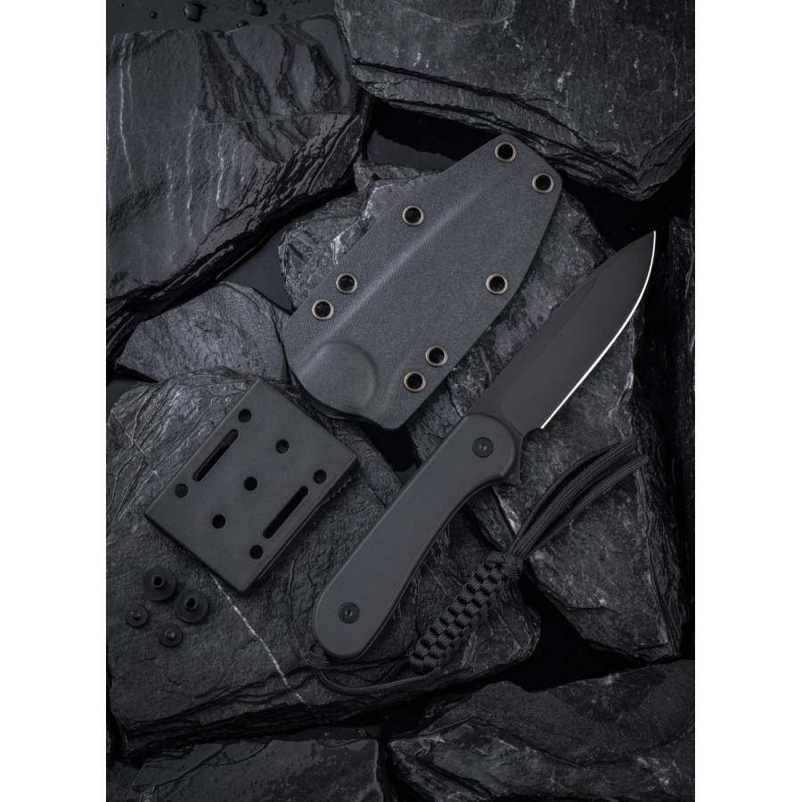 Нож CIVIVI Fixed Blade Elementum D2 Steel Black Stonewash Handle G10 Black