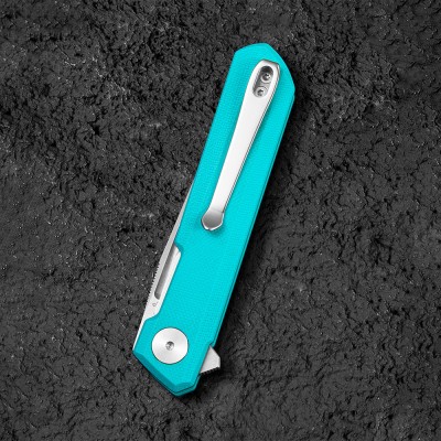 Нож Bestechman Mini Dundee сталь D2, рукоять G10 голубая