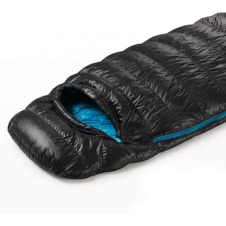 Мешок спальный Naturehike CW400 NH18C400-D с гусинным пухом, размер L, черный, молния слева, 6927595761670L