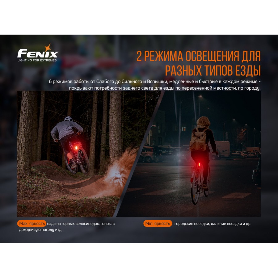 Велофара задняя Fenix BC05R V2.0, BC05RV20