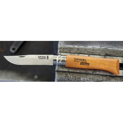 Нож Opinel №8, углеродистая сталь, рукоять из дерева бука, с чехлом, в деревянной коробке, 000815