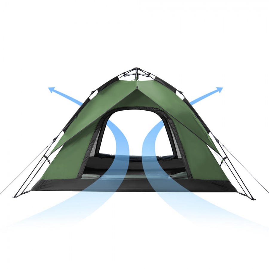 Палатка Naturehike автоматическая NH21ZP008, трехместная, зеленая, 6976023922336