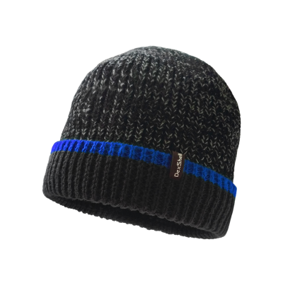 Шапка водонепроницаемая Dexshell Cuffed Beanie, DH353BLU черная с cиней полоской, размер L/XL, DH353BLULXL Шапка водонепроницаемая Dexshell Cuffed Beanie, DH353BLU черная с cиней полоской, размер L/XL, DH353BLULXL