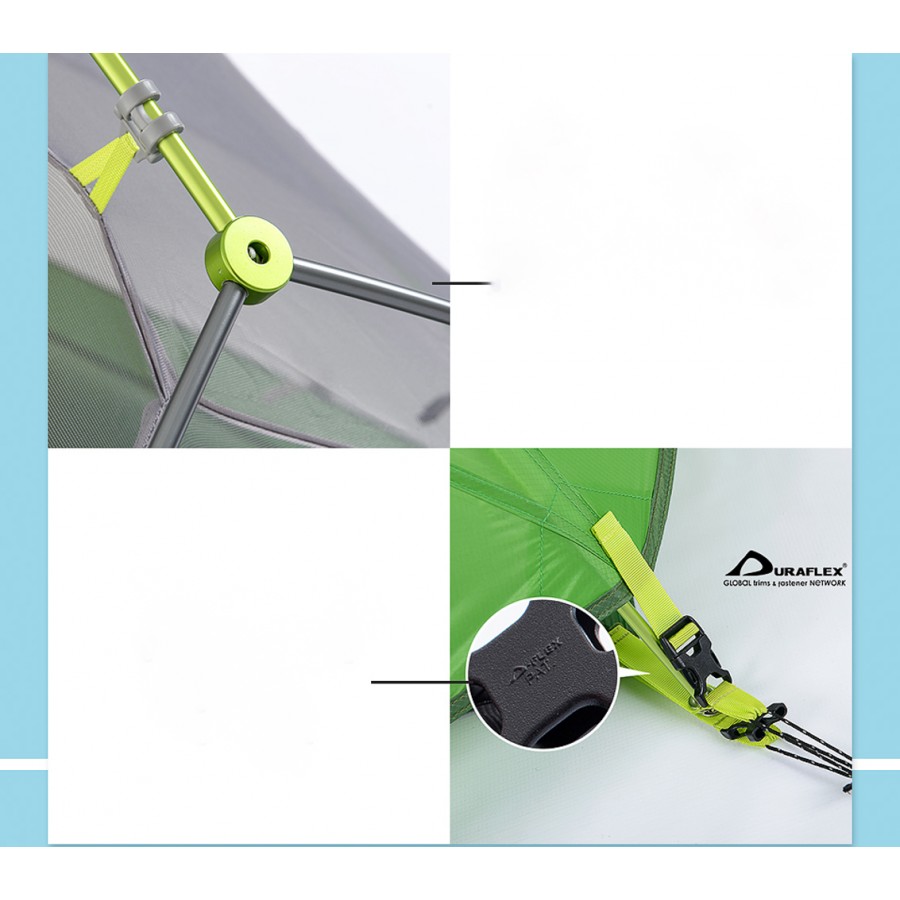 Палатка 2-местная Naturehike сверхлегкая + коврик Star-river NH17T012-T, 210T , зеленый, 6927595789049