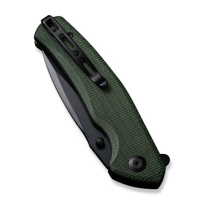 Складной нож SENCUT Slashkin D2 Steel Black Handle Green Canvas Micarta