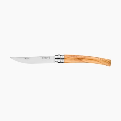 Нож филейный Opinel №10, нержавеющая сталь, рукоять оливковое дерево