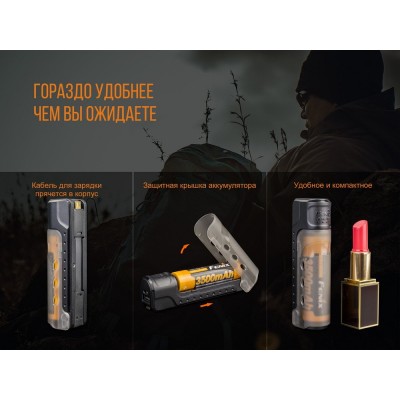 Набор зарядное устройство+аккумулятор на 18650 Fenix 3500 mAh Fenix ARE-X11 NEW