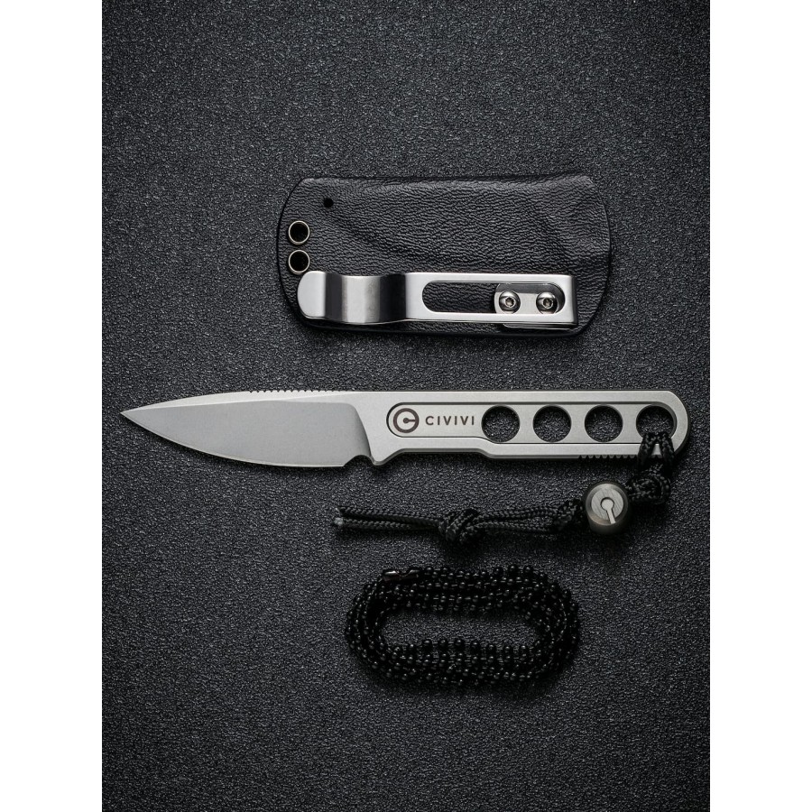 Нож CIVIVI Fixed Blade Circulus 10Cr15CoMoV Steel Stonewashed Ostap Hel Design