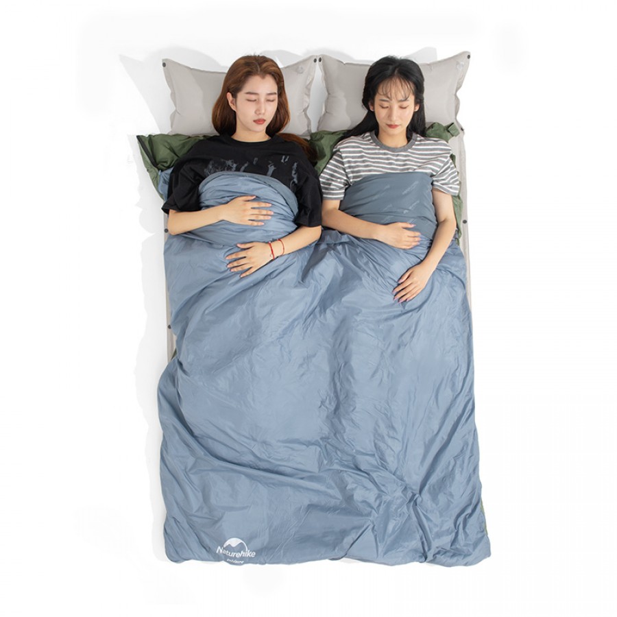 Ультралёгкий спальный мешок Naturehike тип конверт LW180 лето Blue Size M, 6927595777947