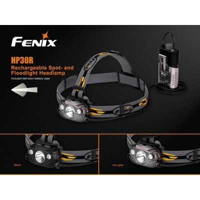 Налобный фонарь Fenix HP30R черный, HP30Rblack