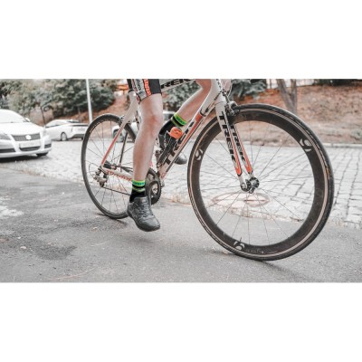 Водонепроницаемые носки DexShell Pro visibility Cycling S (36-38) Зеленая полоска, DS648HVYS