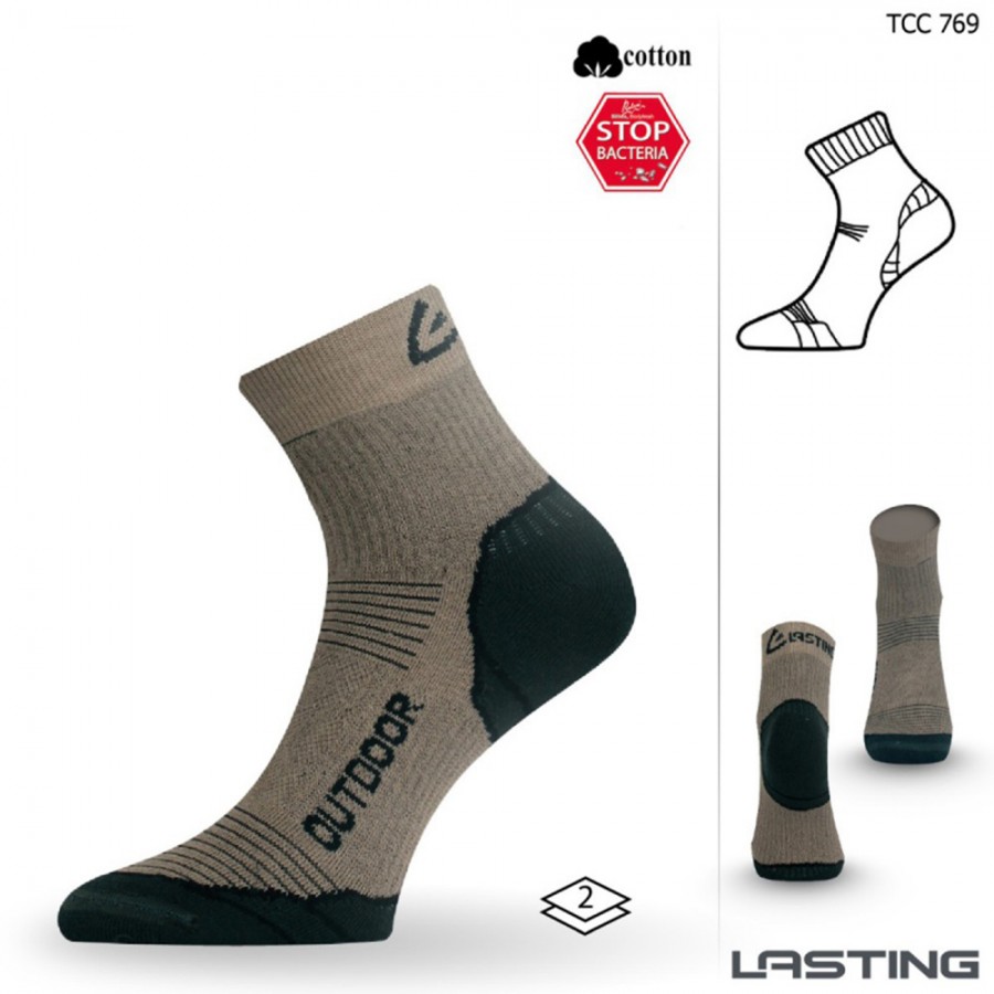Носки Lasting TCC 769, cotton+polypropylene, бежевый, размер XL, TCC769XL
