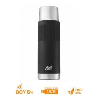 Термос Esbit SCULPTOR VF1000SC-SL-BK, из нержавеющей стали с рез. накладкой, черная, 1.0 л