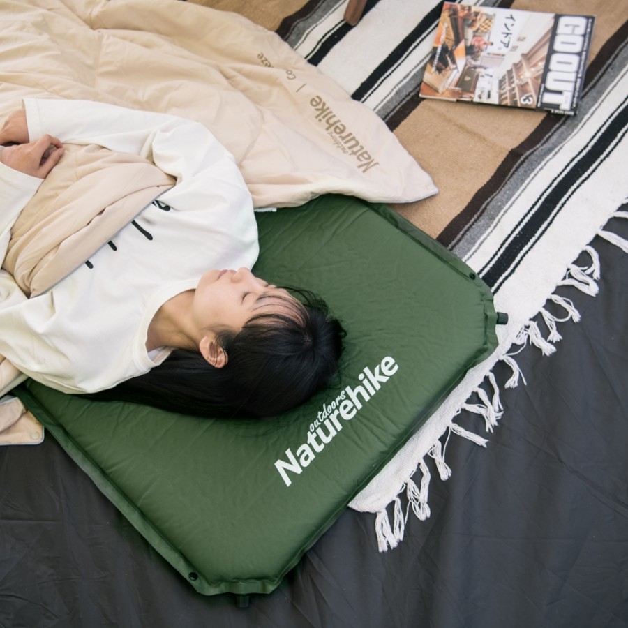 Коврик самонадувной туристический Naturehike D03 Army Green, 6927595773680