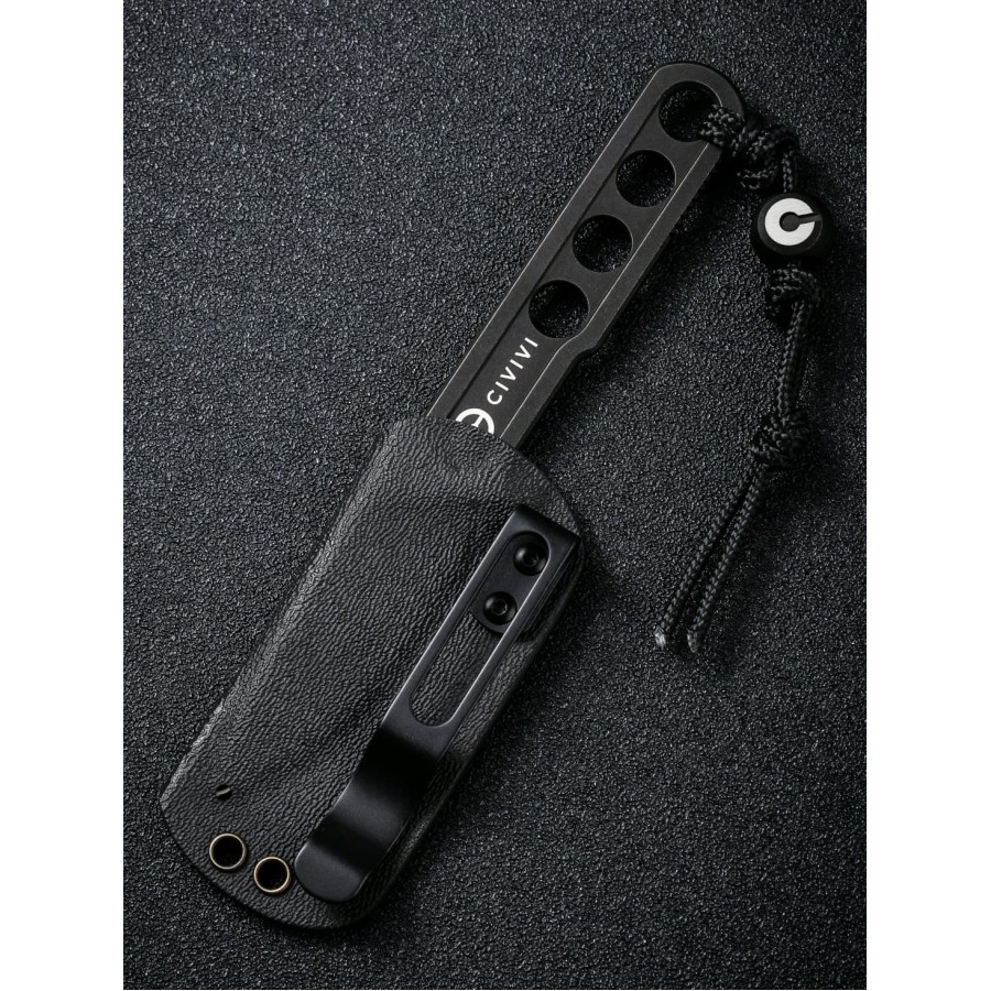 Нож CIVIVI Fixed Blade Circulus 10Cr15CoMoV Steel Black Stonewashed Handle Ostap Hel Design