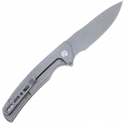 Складной нож SENCUT Tynan 10Cr15CoMoV Steel Gray Stonewashed Handle Stainless Gray