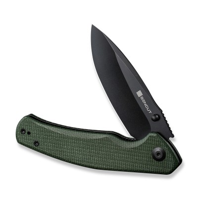Складной нож SENCUT Slashkin D2 Steel Black Handle Green Canvas Micarta