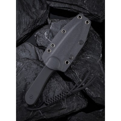 Нож CIVIVI Fixed Blade Elementum D2 Steel Black Stonewash Handle G10 Black