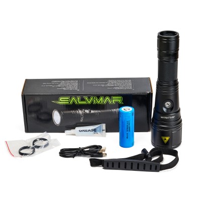 Фонарь Salvimar FOCUS 3000 люмен, 1 диод, 1 аккумулятор 26650, Холодный свет