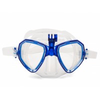 Маска Salvimar TRINITY с креплением для камеры, прозрач./синий