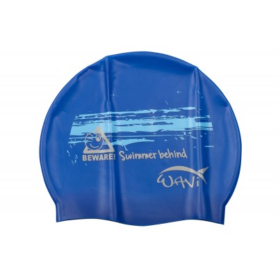 Шапочка для плавания силиконовая WAVI синяя