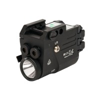 Фонарь подствольный пистолетный SKYWOODS RACCOON DOUBLE LASER, 360 люмен, ЛЦУх2 красн/зел