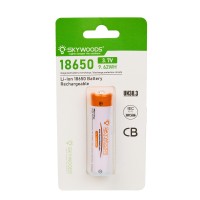 Аккумулятор SKYWOODS 18650, 2600mAh, 1000 циклов перезарядки