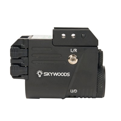 Фонарь подствольный пистолетный SKYWOODS RACCOON DOUBLE LASER, 360 люмен, ЛЦУх2 красн/зел