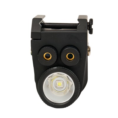 Фонарь подствольный пистолетный SKYWOODS RACCOON DOUBLE LASER, 360 люмен, ЛЦУх2 красн/зел