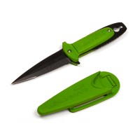Нож ST-Atlantis, черное лезвие, ядовито-зеленый