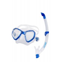 Набор Salvimar маска MORPHEUS и трубка TIME SPLASH цвет голубой