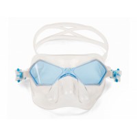 Маска Salvimar INCREDIBILE, прозрачный силикон/голубые линзы