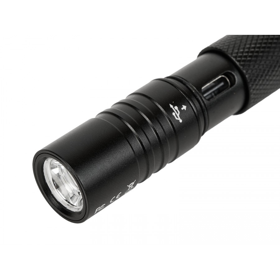 Фонарь-ручка SKYWOODS PENLIGHT FIX P4 Short, 350 люмен, фокусировка луча, Type-C