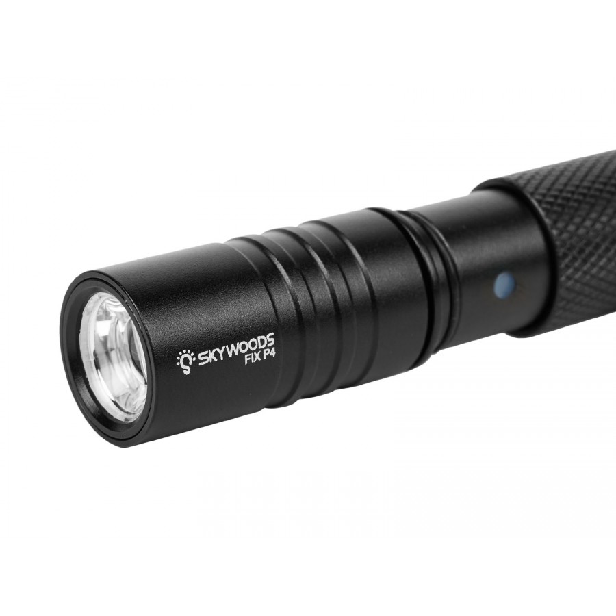 Фонарь-ручка SKYWOODS PENLIGHT FIX P4 Short, 350 люмен, фокусировка луча, Type-C