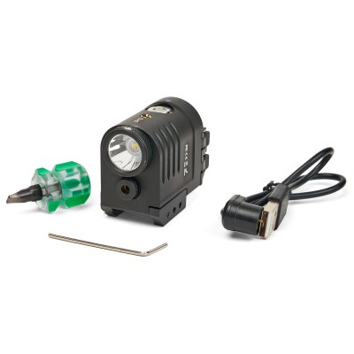 Фонарь подствольный пистолетный SKYWOODS RACCOON LASER, 360 люмен, ЛЦУ красный