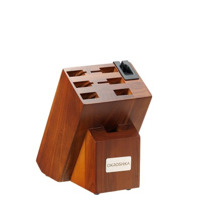 Набор кухонных ножей OKROSHKA ТРЮФЕЛЬ в подставке, 6 ножей, ножницы