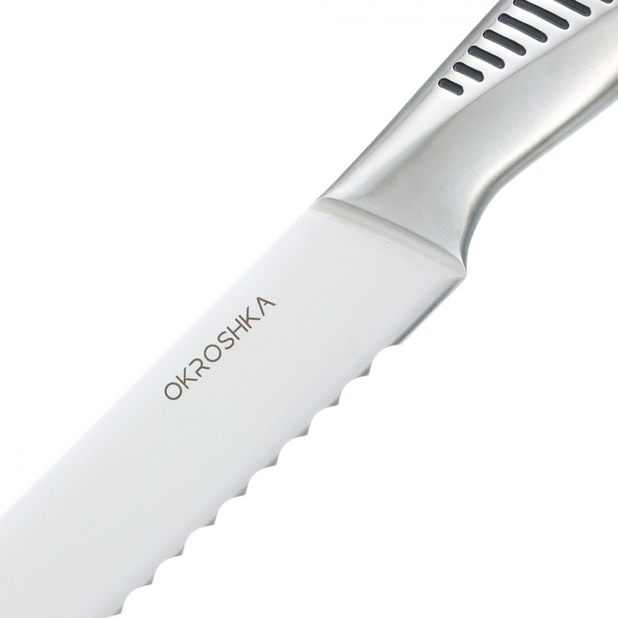 Нож хлебный OKROSHKA ВАСАБИ, лезвие 19,9 см Нож хлебный OKROSHKA ВАСАБИ, лезвие 19,9 см
