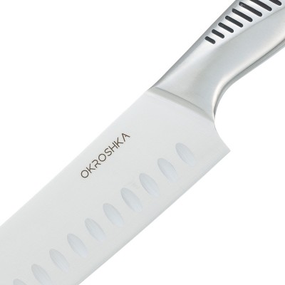 Нож сантоку OKROSHKA ВАСАБИ, лезвие 17,2 см Нож сантоку OKROSHKA ВАСАБИ, лезвие 17,2 см