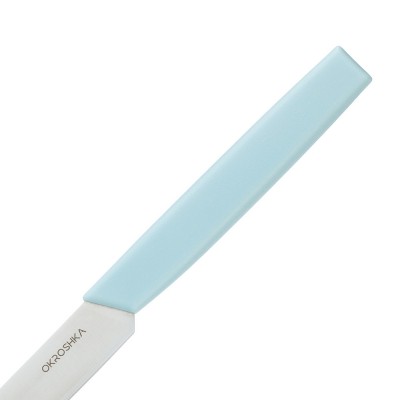 Нож для стейка OKROSHKA САЛАТ, лезвие 12 см,голубая ручка