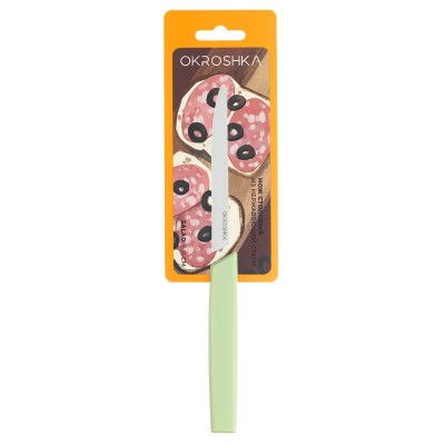 Нож cтоловый OKROSHKA САЛАТ, лезвие 11 см, зеленая ручка