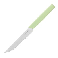 Нож для стейка OKROSHKA САЛАТ, лезвие 12 см, с серрейторной заточкой, зеленая ручка Нож для стейка OKROSHKA САЛАТ, лезвие 12 см, с серрейторной заточкой, зеленая ручка