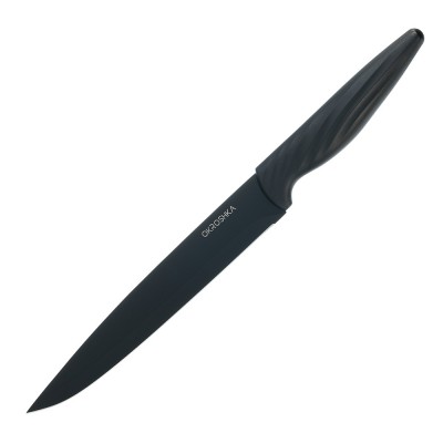 Нож филейный OKROSHKA КРУТОН,черное лезвие,19,8 см