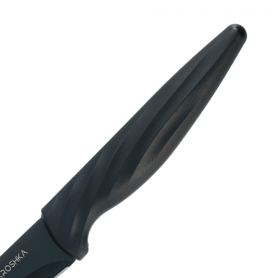 Нож универсальный OKROSHKA КРУТОН, черное лезвие,11,8 см Нож универсальный OKROSHKA КРУТОН, черное лезвие,11,8 см